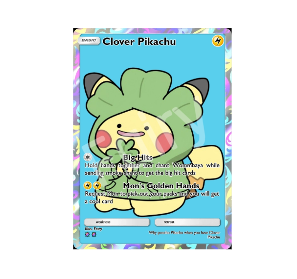 Fairy's Clover Pikachu Custom Card